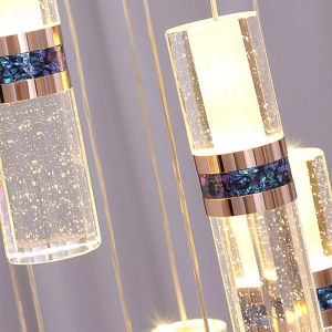 چراغ آویز بلند مدرن LED، نورپردازی لوله‌ای برای اتاق خواب، اتاق نشیمن، غذاخوری، لامپ‌های آویز کنار تخت، نورپردازی خطی، دکور