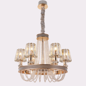 لوستر کریستالی شیک و لوکس وارداتی برای ویلاها، کلوپ‌ها، راهروها، طبقات دوبلکس، اتاق‌های نشیمن بار، کافه‌ها، سالن‌های ضیافت، اتاق‌های خواب، اتاق‌های غذاخوری با ست کامل
