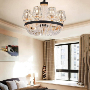 لوستر کریستالی شیک و لوکس وارداتی برای ویلاها، کلوپ‌ها، راهروها، طبقات دوبلکس، اتاق‌های نشیمن بار، کافه‌ها، سالن‌های ضیافت، اتاق‌های خواب، اتاق‌های غذاخوری با ست کامل