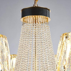 لوستر کریستالی شیک و لوکس وارداتی برای ویلاها، کلوپ‌ها، راهروها، طبقات دوبلکس، اتاق‌های نشیمن بار، کافه‌ها، سالن‌های ضیافت، اتاق‌های خواب، اتاق‌های غذاخوری با ست کامل