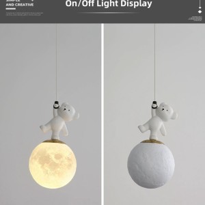 دوست داشتنی ترین لوستر آویز به همراه ست دیوارکوب خرس ایستاده مناسب برای اتاق خواب و مهد و بازی کودکان و مطب پزشکان و روانشناسان کودک