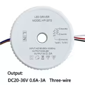 درایور LED گرد 60W 80W 100W 120WX2 40W آداپتور منبع تغذیه خارجی/با جریان خروجی مستقیم از 0/6 آمپر تا 3 آمپر و ولتاژ خروجی 20 تا 36 ولت