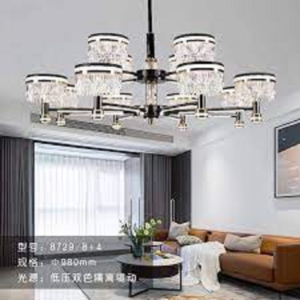 لوستر لاینر ۶ شاخه مشعل قارچی فوق‌پرانرژی | مناسب آشپزخانه، جزیره، ناهارخوری + ست ۱۲ شعله | AmiranLuster.ir