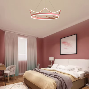 لوستر تاج مدرن مینیمالیستی 2025 – مناسب اتاق خواب دخترانه