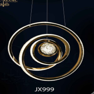 لوستر پیچی با اویز حباب کریستالی ال ای دی ریموت دار مناسب راهرو و خواب و آشپزخانه کد jx999