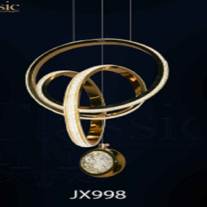 لوستر پیچی با اویز حباب کریستالی ال ای دی ریموت دار مناسب راهرو و خواب و آشپزخانه کد jx998