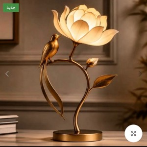 جدیدترین و خاصترین آباژور رومیزی شارژی با بدنه برنجی و کیفیت عالی و دکوری لوکس