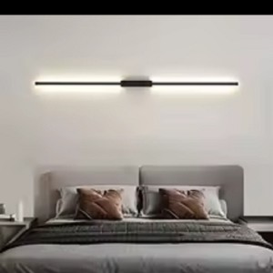 چراغ دیوارکوب شارژی تولید داخل با رنگ بدنه مشکی و سایزبندی 50 و 75 و 100 سانت