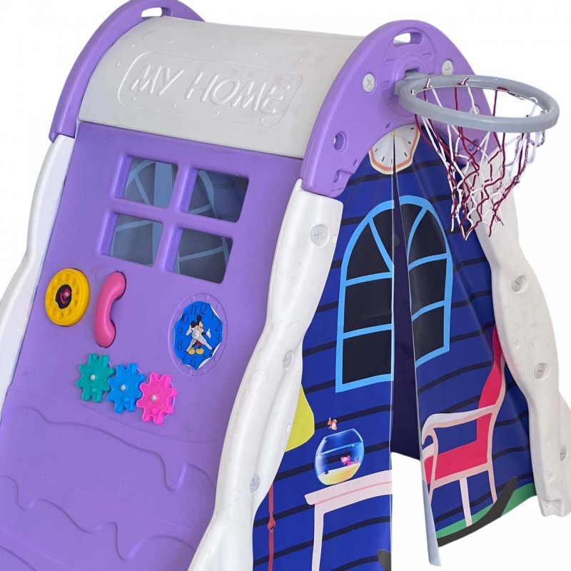 کلبه بازی کودک مدل هپی بنفش