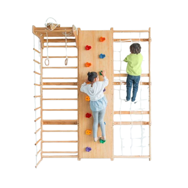 مجموعه ورزشی چوبی کودکان مدل ادونچر مانکی