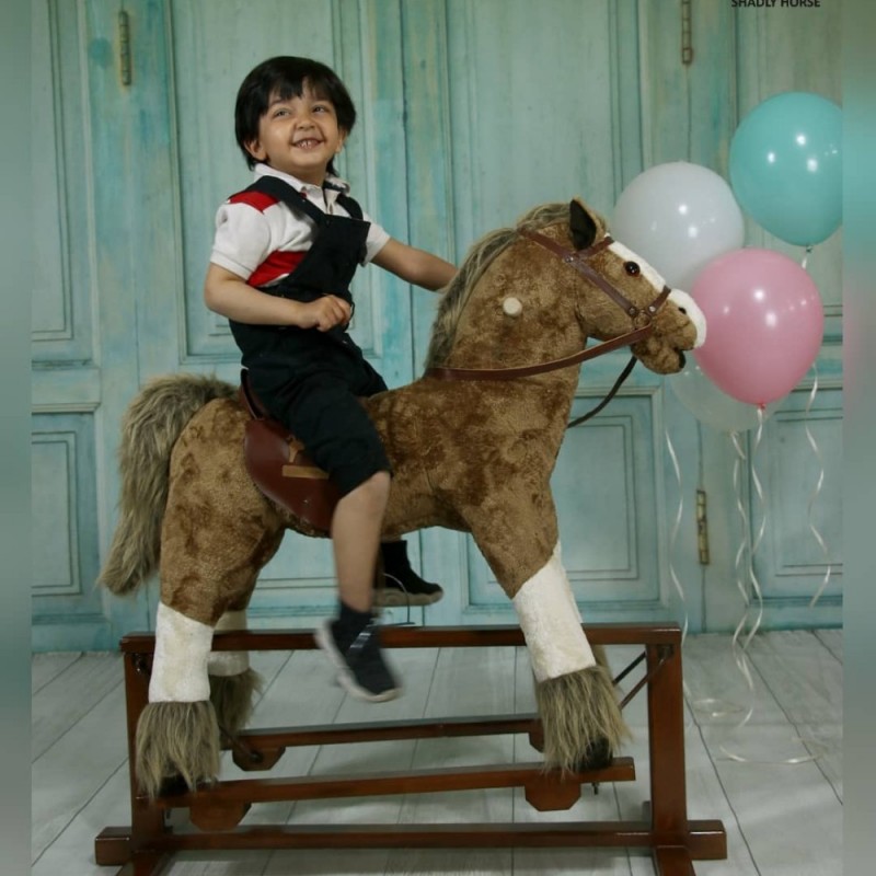 راکر اسب پاندولی رنگ قهوه ای