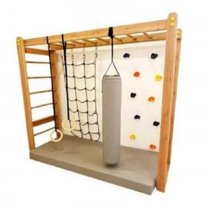 مجموعه ورزشی چوبی کودکان مدل جیم باکس