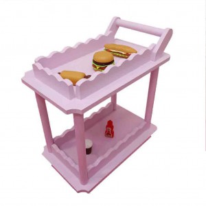 ترولی چوبی آشپزخانه کودک چوبی