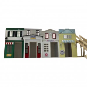 دکور شهر مشاغل چوبی کودکان طرح کلاسیک