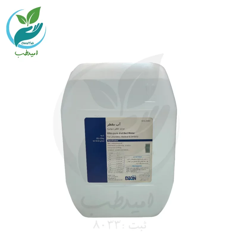 آب مقطر 20 لیتری دیونیزه دیون سیلک