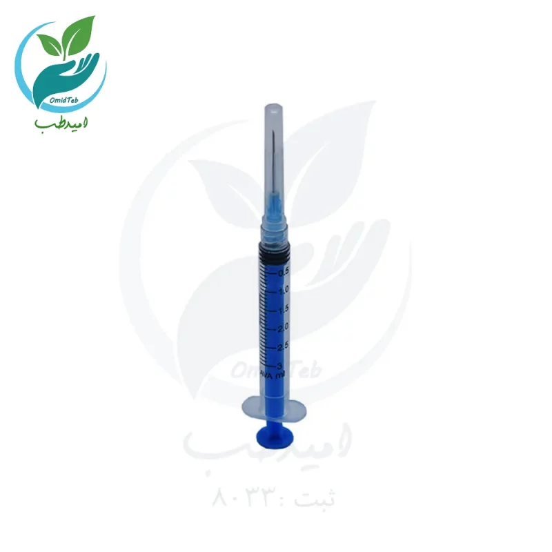 سرنگ آوا پزشک مدل لوئرلاک پيستون دار ظرفيت 3 سي سي بسته 50 عددي