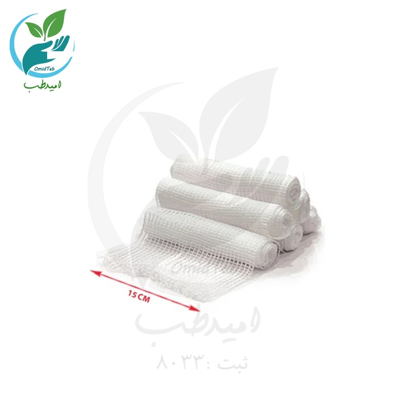 باند پانسمان کنار بافت 15 سانت طول دو یارد(180 سانت)