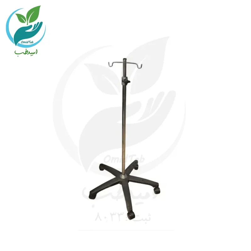 پایه سرم چرخدار ۵ پر