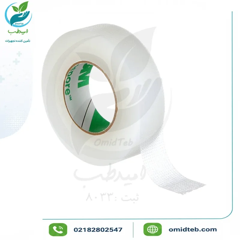 چسب لیفت بینی بی‌رنگ تری‌ ام مدل Transpore سایز ۱.۲۵ سانتی‌متر (اصلی)