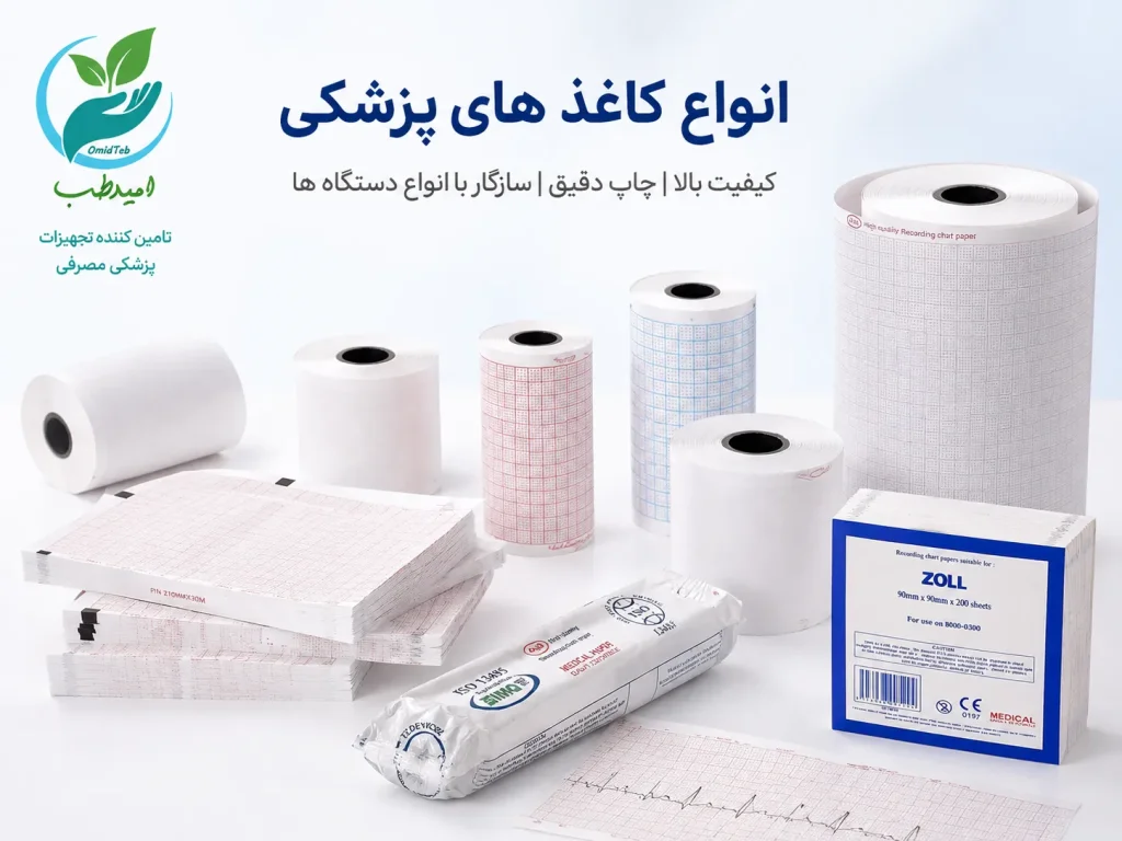 معرفی انواع کاغذهای نوار قلب پزشکی | راهنمای کامل خرید، قیمت و انتخاب رول کاغذ نوار قلب