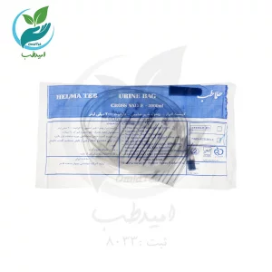 کیسه ادرار 2000 میلی لیتری حلما طب مدل شیر صلیبی دار بسته 15 عددی
