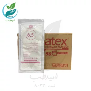 دستکش استریل حریر  سایز 6.5