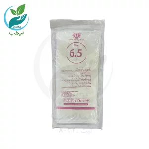 دستکش جراحی حریر بدون پودر سایز 6.5