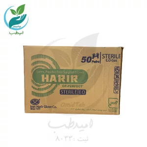 دستکش جراحی لاتکس استریل حریر  سایز 8