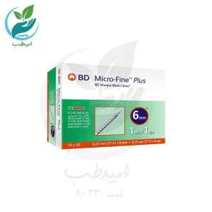 سرنگ انسولین بی دی حجم 1 میلی لیتر