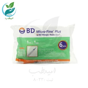 سرنگ انسولین بی دی حجم 1 میلی لیتر