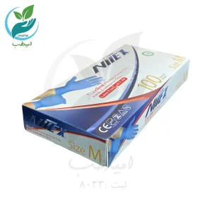 دستکش نیتریل آبی اوپی پرفکت (نیتکس) سایز مدیوم