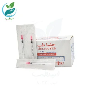 سرنگ انسولین سر سوزن جدا حلما G29 بسته 60 عددی