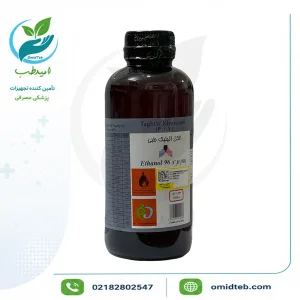 الکل طبی تقطیر خراسان ۹۶٪ حجم ۱۰۰۰ میلی‌لیتر