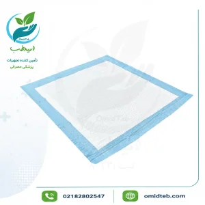 زیرانداز بهداشتی ۵ لایه سایز ۶۰ در ۶۰ سانتی‌متر