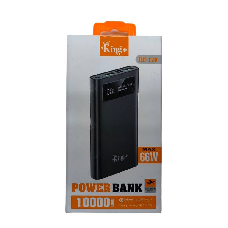 پاوربانک سوپر فست (۶۶وات) ۱۰ هزار برند کینگ پلاس KING PLUS مدل HK-120