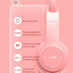 هدفون بلوتوثی گربه ای مدل MZ-47
