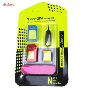 تبدیل سیم کارت های نانو و میکرو به استاندارد نانوسیم‌آداپتور 5 در 1