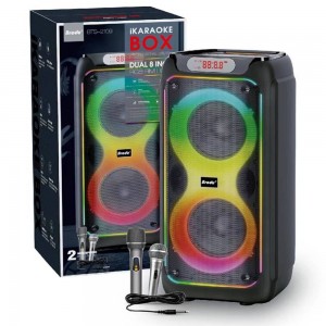 اسپیکر بلوتوثی بی تی اس دوبل 8 اینچ مدل BTS-2109