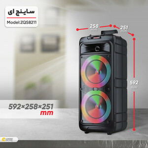 اسپیکر بلوتوثی قابل حمل ساینج ای مدل ZQS-8211