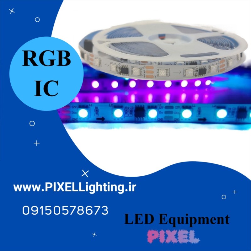 نواری RGB ws2811 تراکم 60- IP 20