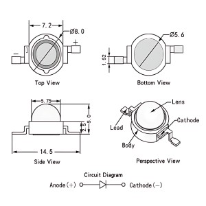 پاور ال ای دی 1 وات رنگ نور  سفید