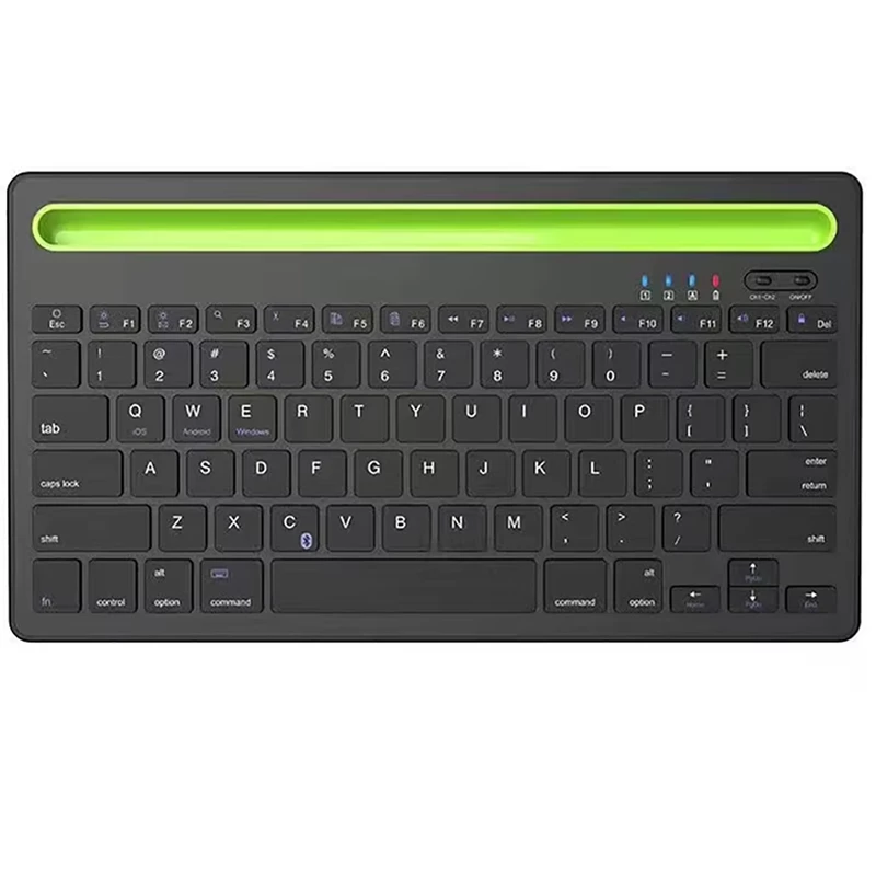 کیبورد بی‌سیم شارژی با استند موبایل و تبلت