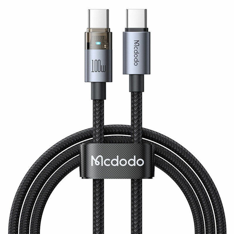کابل شارژ سریع تایپ‌سی به تایپ‌سی 100 وات 5 آمپر 1.2 متری مک‌دودو CA-558