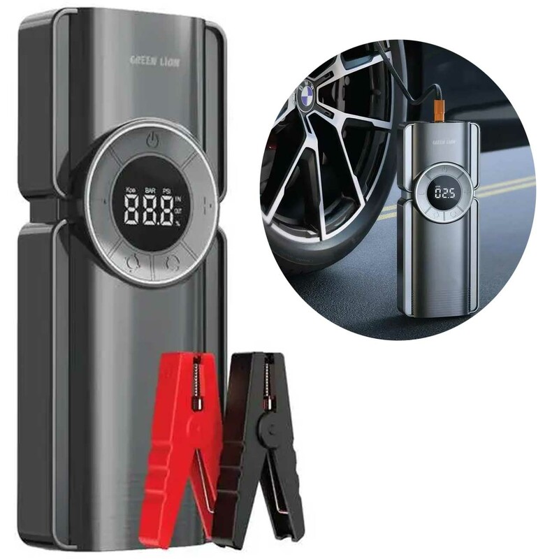 جامپ استارتر، کمپرسور باد، پاوربانک و چراغ قوه گرین لاین GNJUMPSTRBK