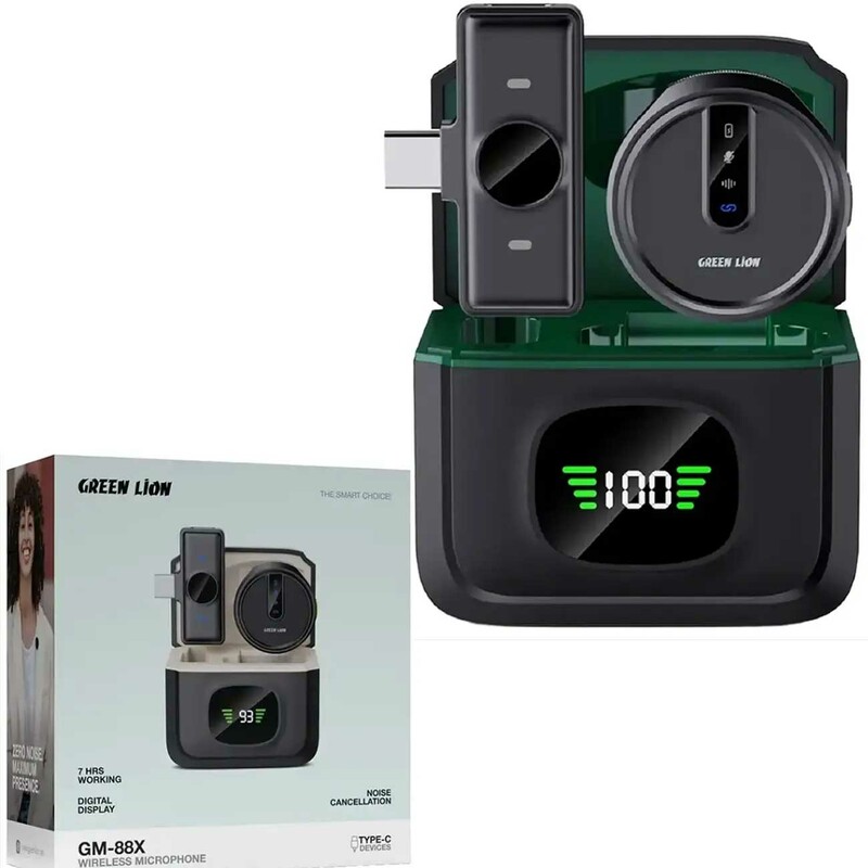 میکروفون یقه ای بی سیم گرین لاین Green Lion GN88XMICTCBK GM-88X