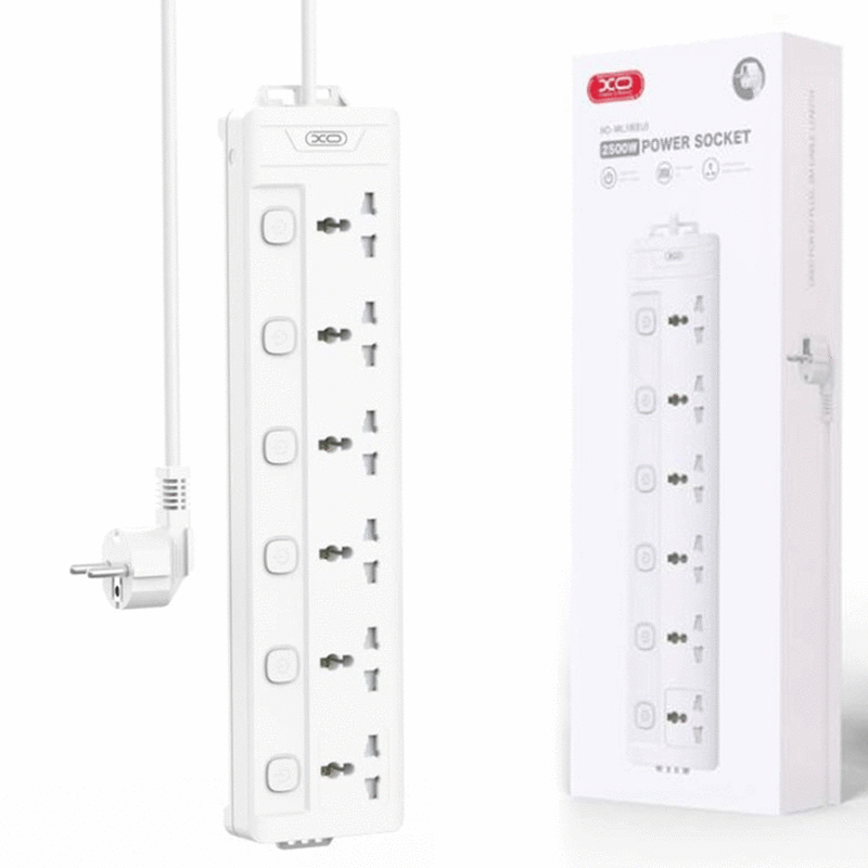 چندراهی برق 2500 وات ایکس او با کلید مستقل برای هر خروجی WL18