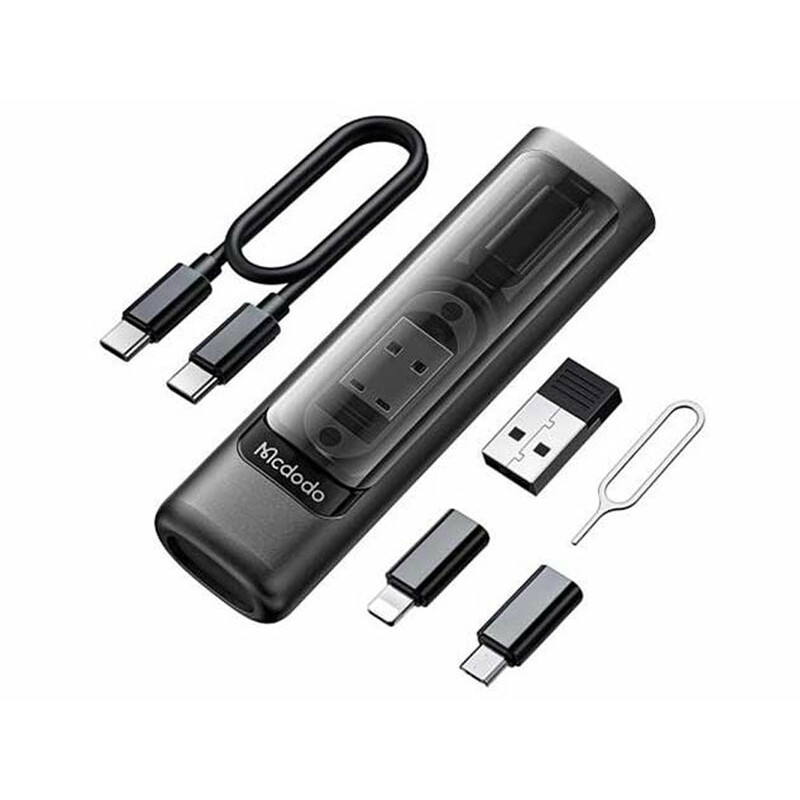 مجموعه کابل چند کاره تایپ سی، یو اس بی, میکرو و لایتنینگ مک دودو  Mcdodo WF-1720 Multifunctional Cable Storage Box