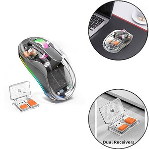 موس بی‌سیم سایلنت سه حالته طرح شفاف کوتسی OF-005