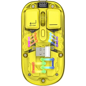 قیمت ماوس بلوتوثی وایرلسی دو حالته قابل شارژ با طراحی شفاف کوتسی
