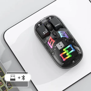 ماوس بلوتوثی وایرلسی دو حالته قابل شارژ با طراحی شفاف کوتسی